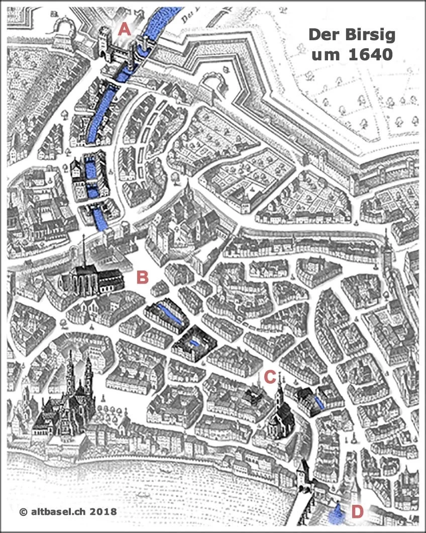 Karte Basel 1640