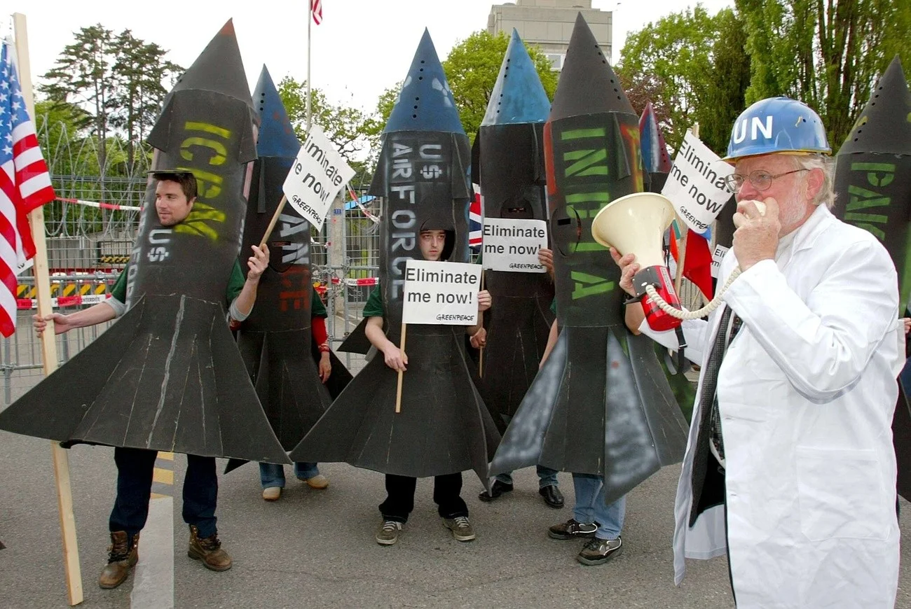 Demo für atomare Abrüstung in Genf 