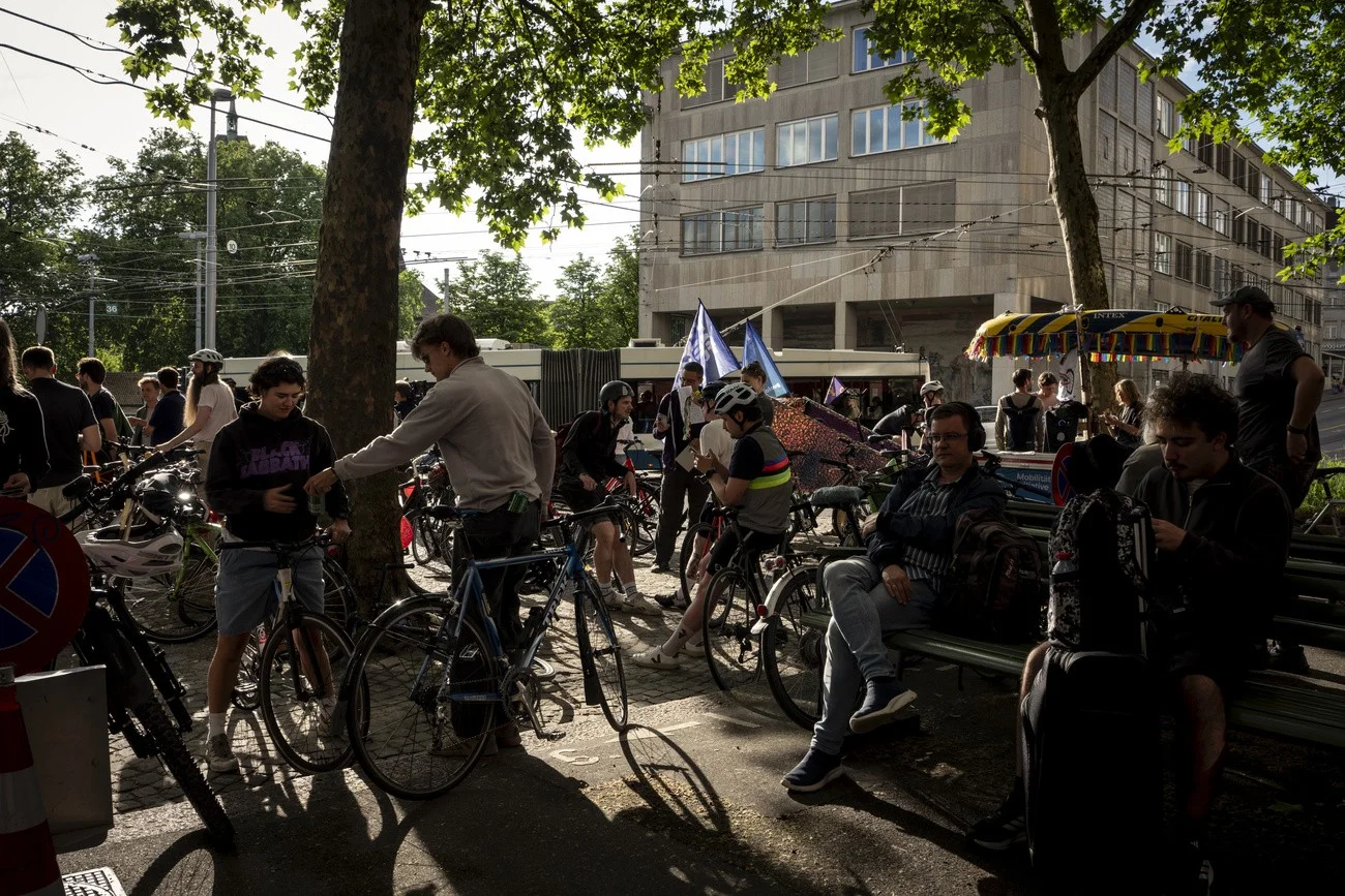 Velo-Demonstration, Zürich  