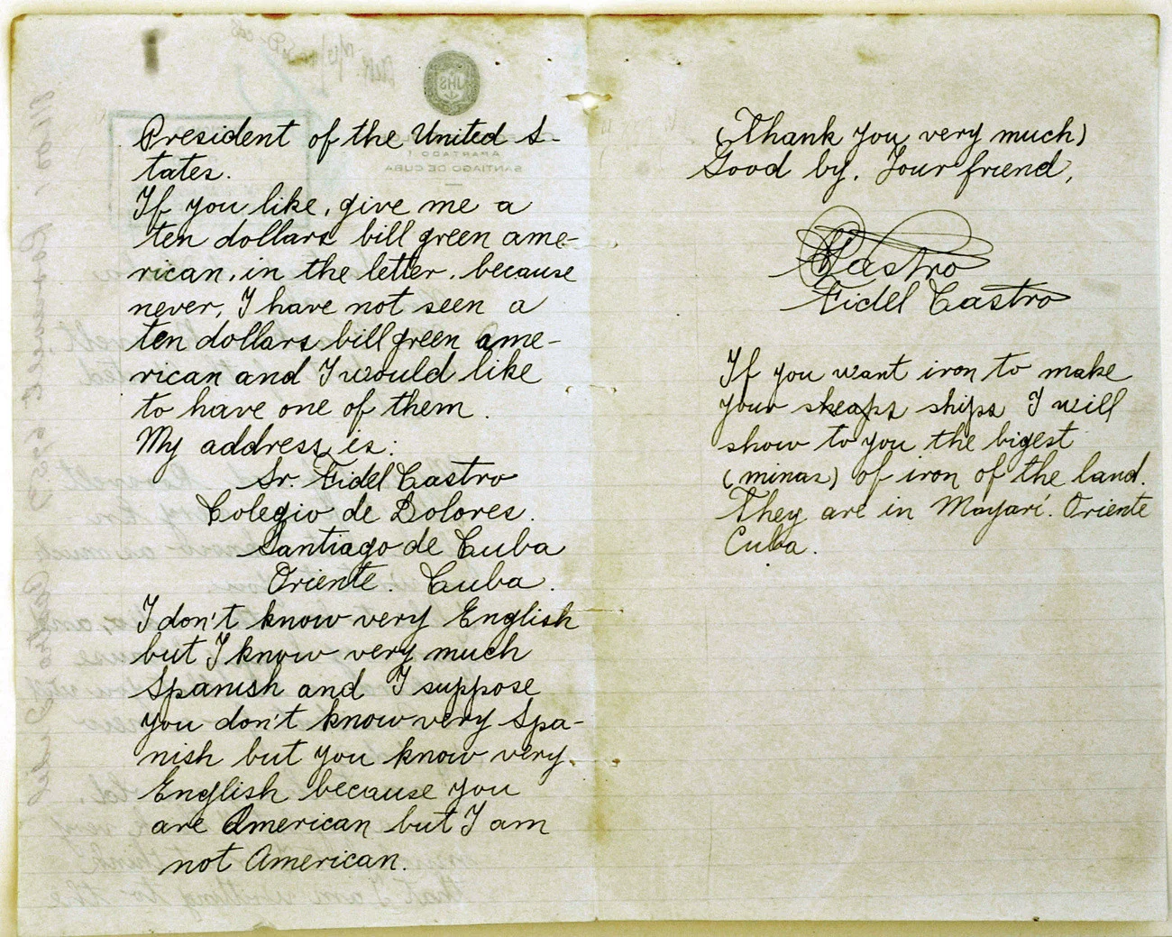 Brief an Roosevelt