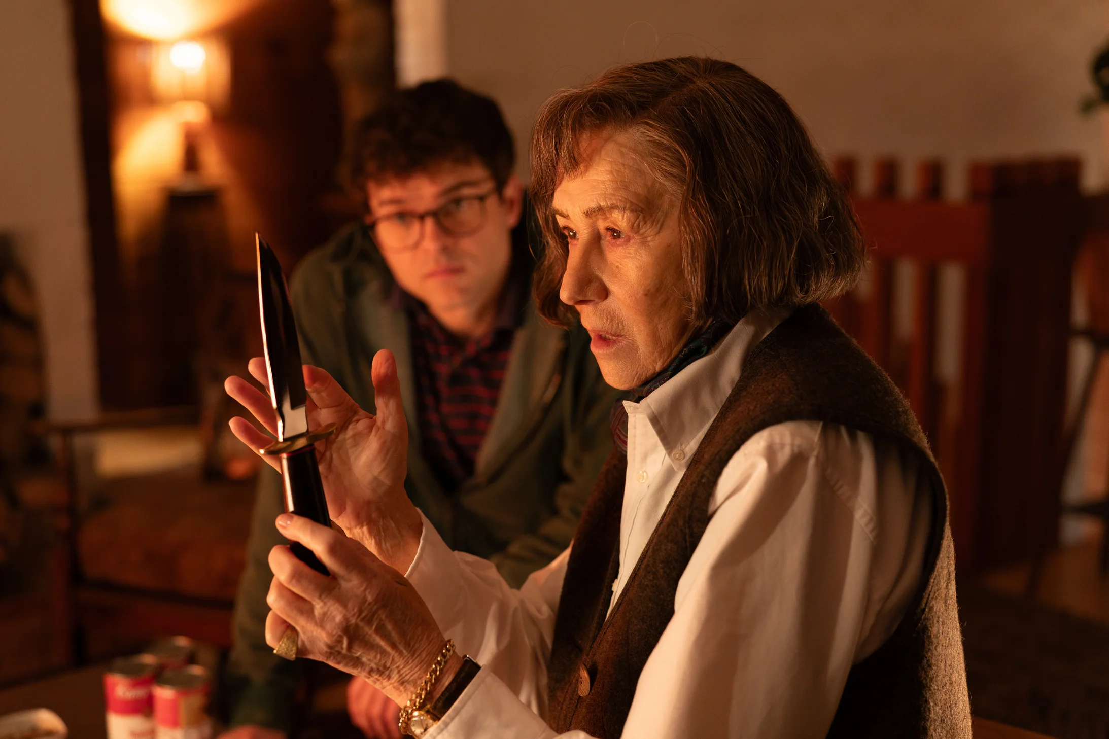 Helen Mirren als Patricia Highsmith in «A Talent for Murder» mit Alden Ehrenreich