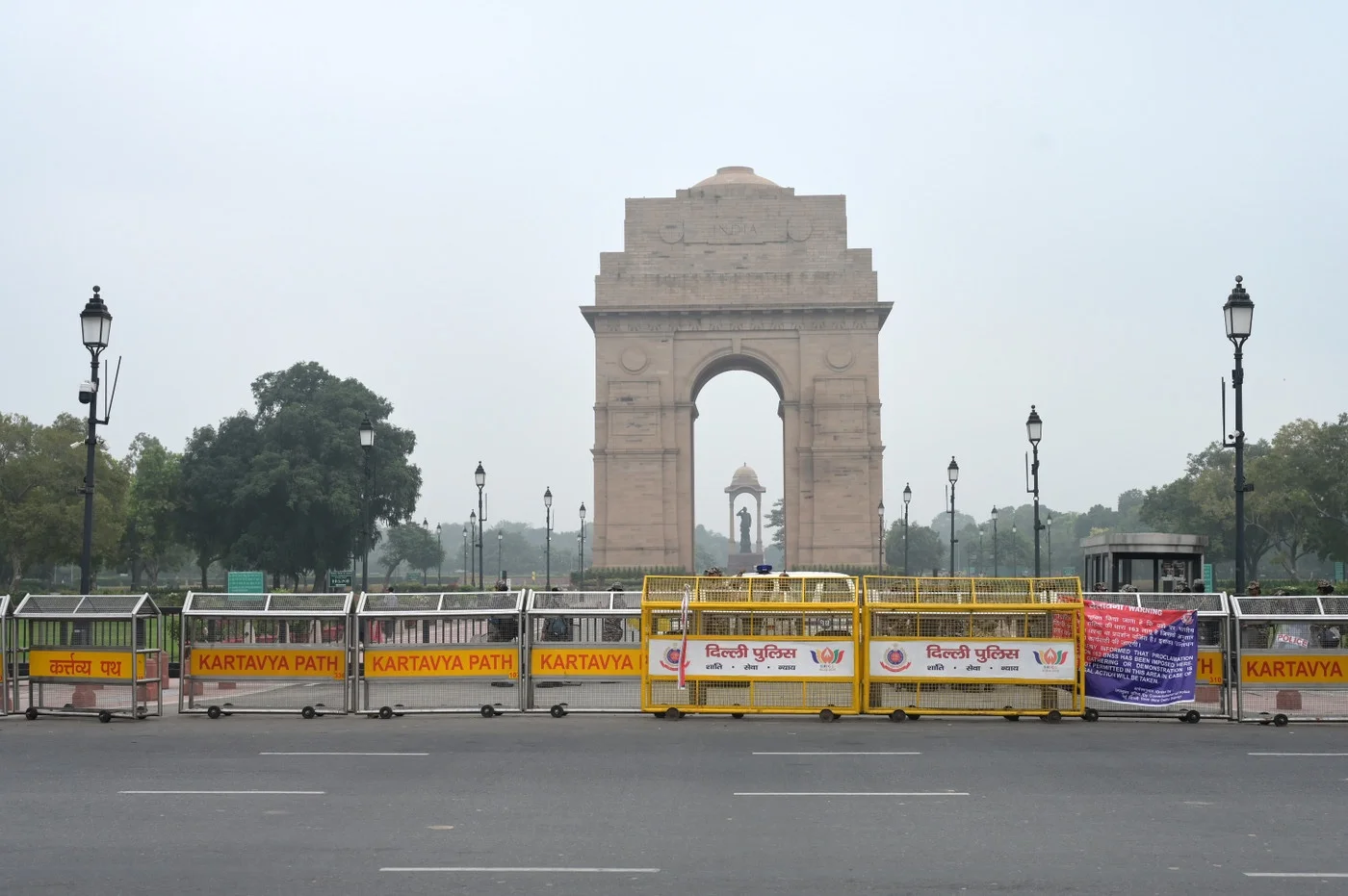 Neu Delhi Barrikaden