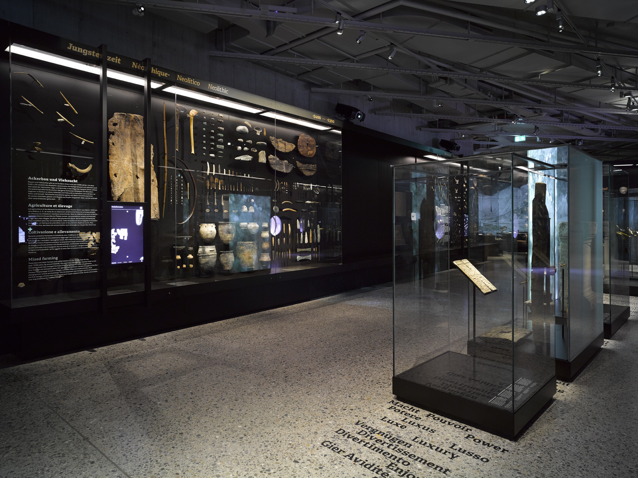 Auf einer Fläche von rund 500 Quadratmetern wird das reiche Erbe der Schweizer Archäologie vorgestellt. © Schweizerisches Nationalmuseum