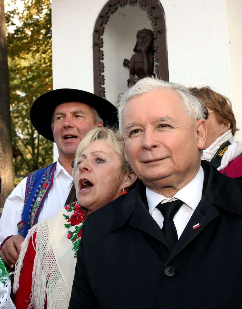 Jaroslaw Kaczynski, Parteichef der PiS, auf Wahlkampf-Tour im Süden Polens (Foto: Keystone/EPA PAP, Grzegorz Momot)