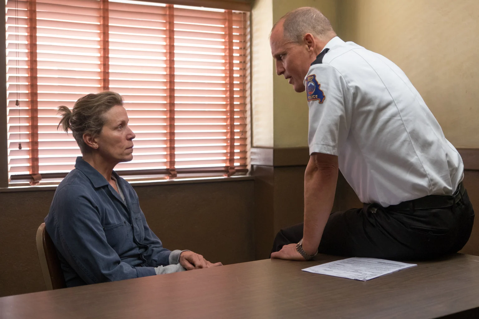 Frances McDormand (Mildred)/Woody Harrelson (Chief Willoughby)