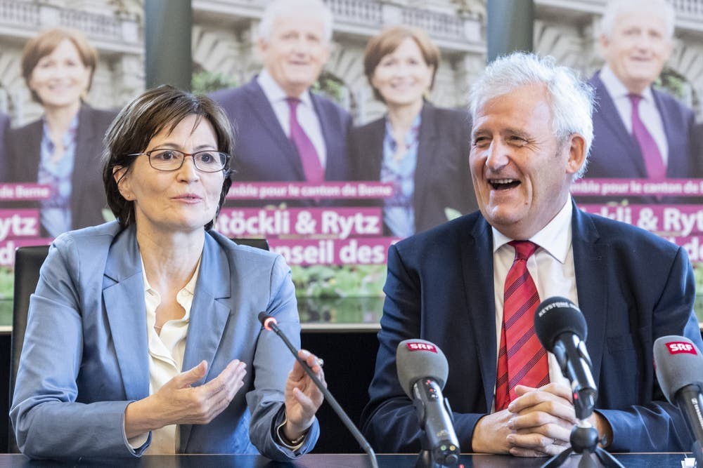 Die grüne Parteipräsidentin Regula Rytz und Hans Stöckli (SP). (Foto: Keystone/Alessandro della Valle)