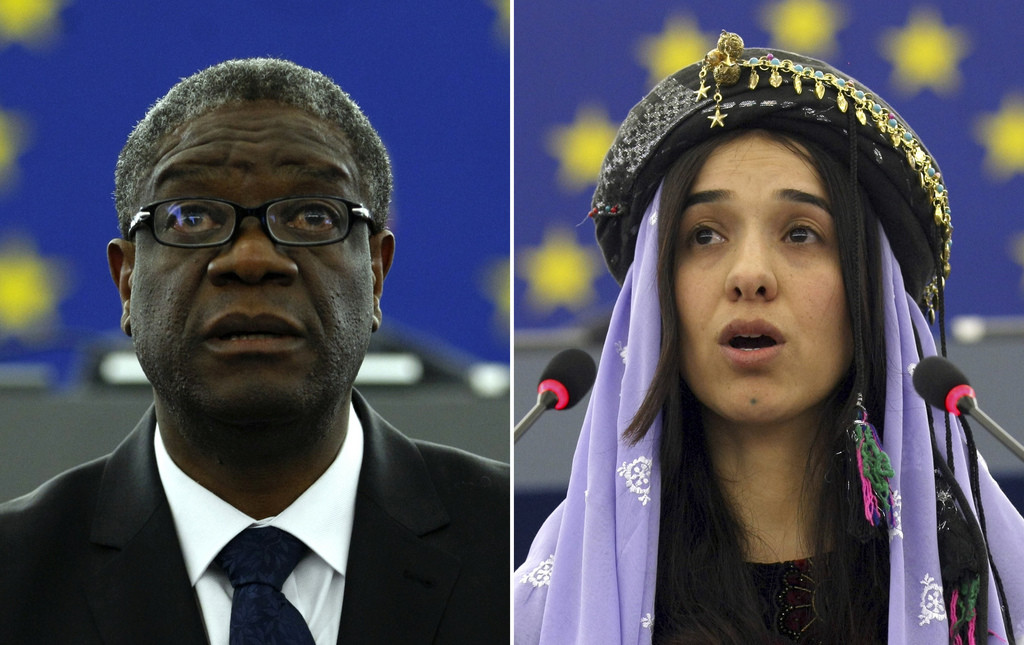 Die aus dem Nordirak stammende Jesidin Nadia Murad und der kongolesische Arzt Denis Mukwege erhalten den Friedensnobelpreis 2018. Nach Angaben des norwegischen Nobelkomitees haben beide Preisträger einen wichtigen Beitrag geleistet, um die Aufmerksamkeit der Welt auf Kriegsverbrechen und sexuelle Gewalt zu lenken.Die 25-jährige Uno-Sonderbotschafterin Nadia Murad war von Kämpfern des „Islamischen Staats“ (IS) drei Monate lang gefangen gehalten und vergewaltigt worden. Jetzt kämpft sie dafür, dass IS-Verbre…