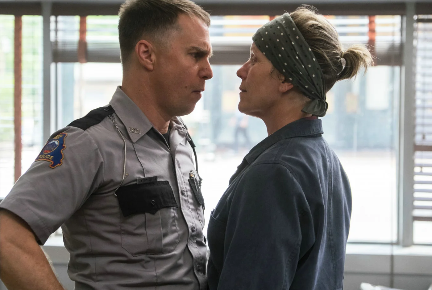 Sam Rockwell (Officer Dixon)/Frances McDormand (Mildred)