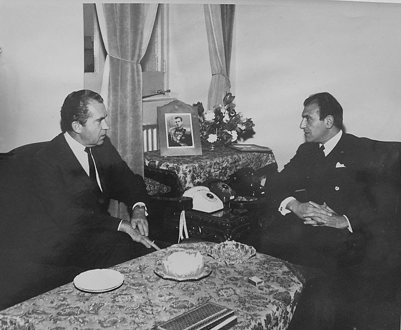 Präsident Richard Nixon und Ardeshir Zahedi
