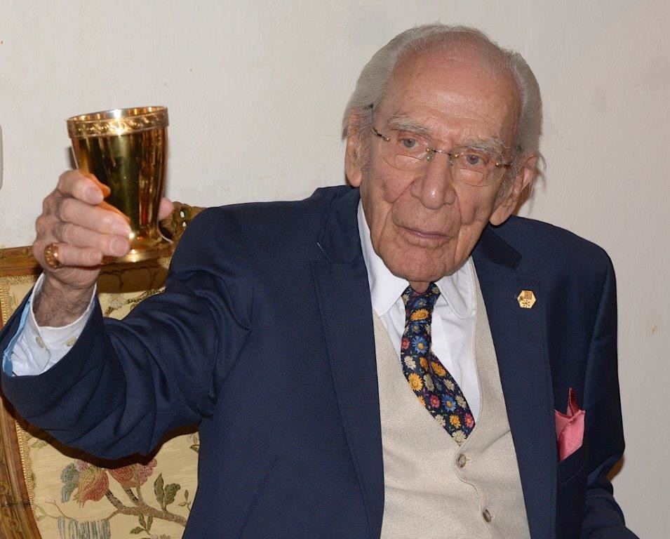 Lukas Ammann an seinem 104. Geburtstag im vergangenen September (Foto: © Journal21.ch/Heidemarie Busch)