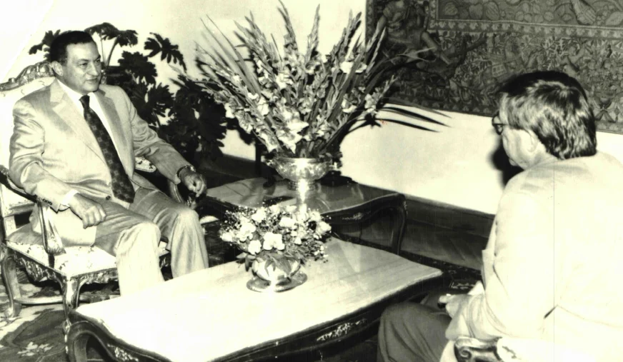 Mubarak im Interview mit Peter Philipp Mitte der Neunzigerjahre