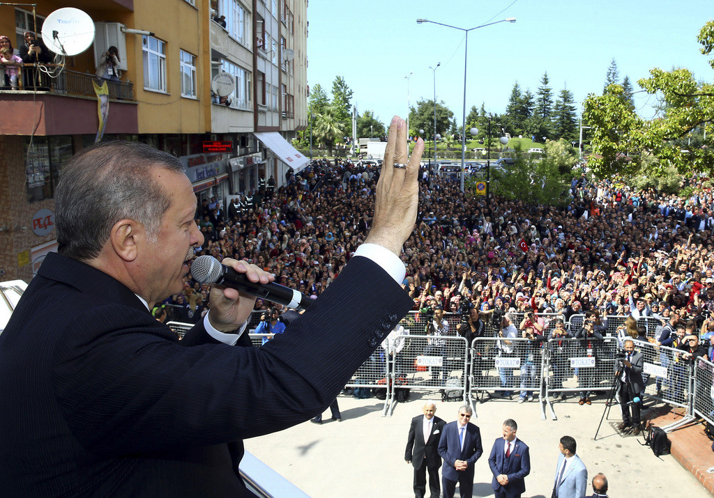 Erdoğan am 20. Mai in der Schwarzmeer-Stadt Rize (Foto: Keystone/AP/Pool)