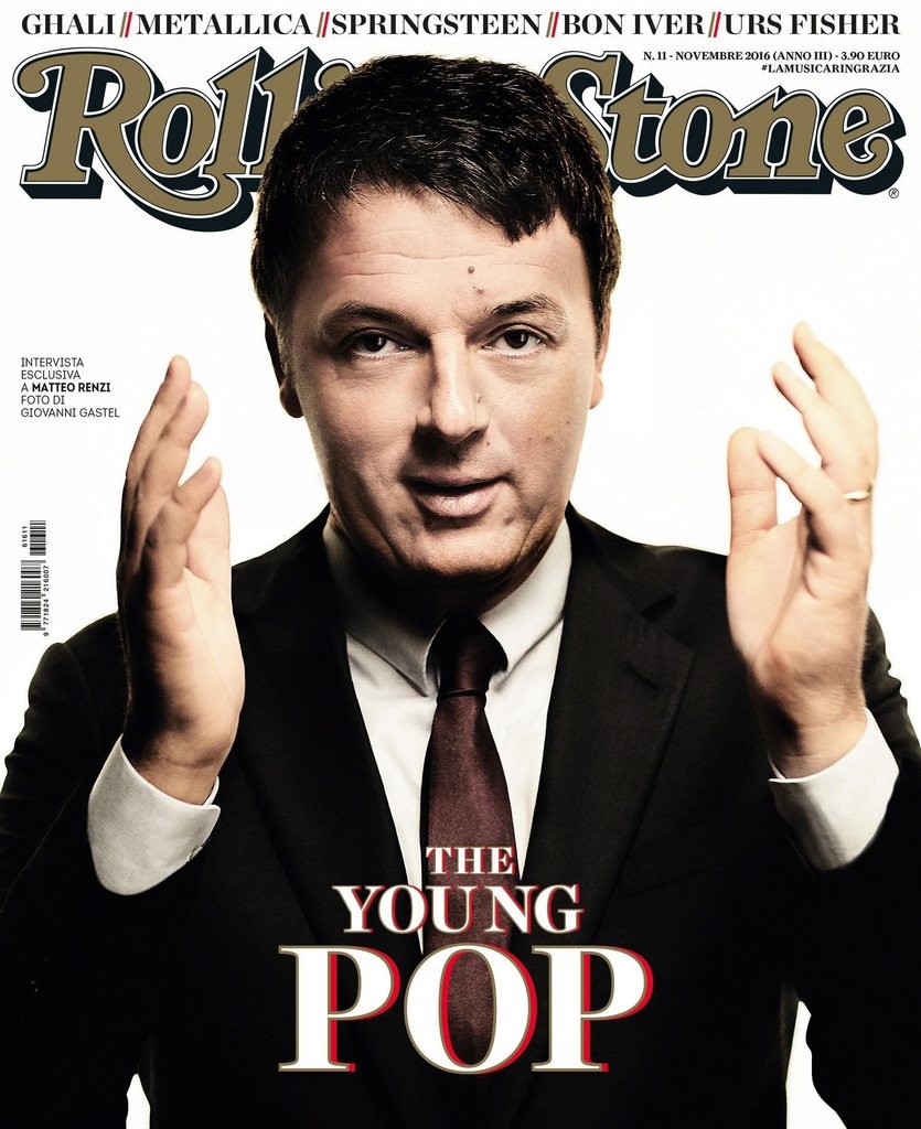 Das einflussreiche Musikmagazin „Rolling Stone“ setzt Renzi in seiner neuesten Ausgabe auf die Titelseite. (Foto: Keystone/EPA/Rolling Stone)