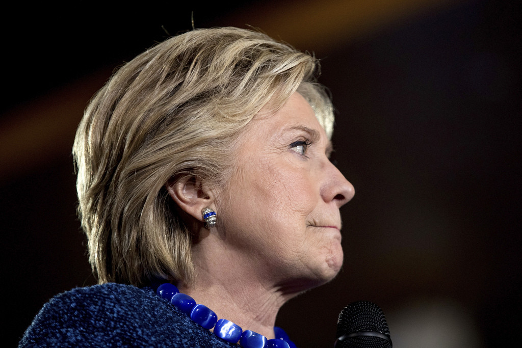 Hillary Clinton am Freitagabend in Des Moines (Iowa). (Foto: Keystone/AP/Andrew Harnik)
