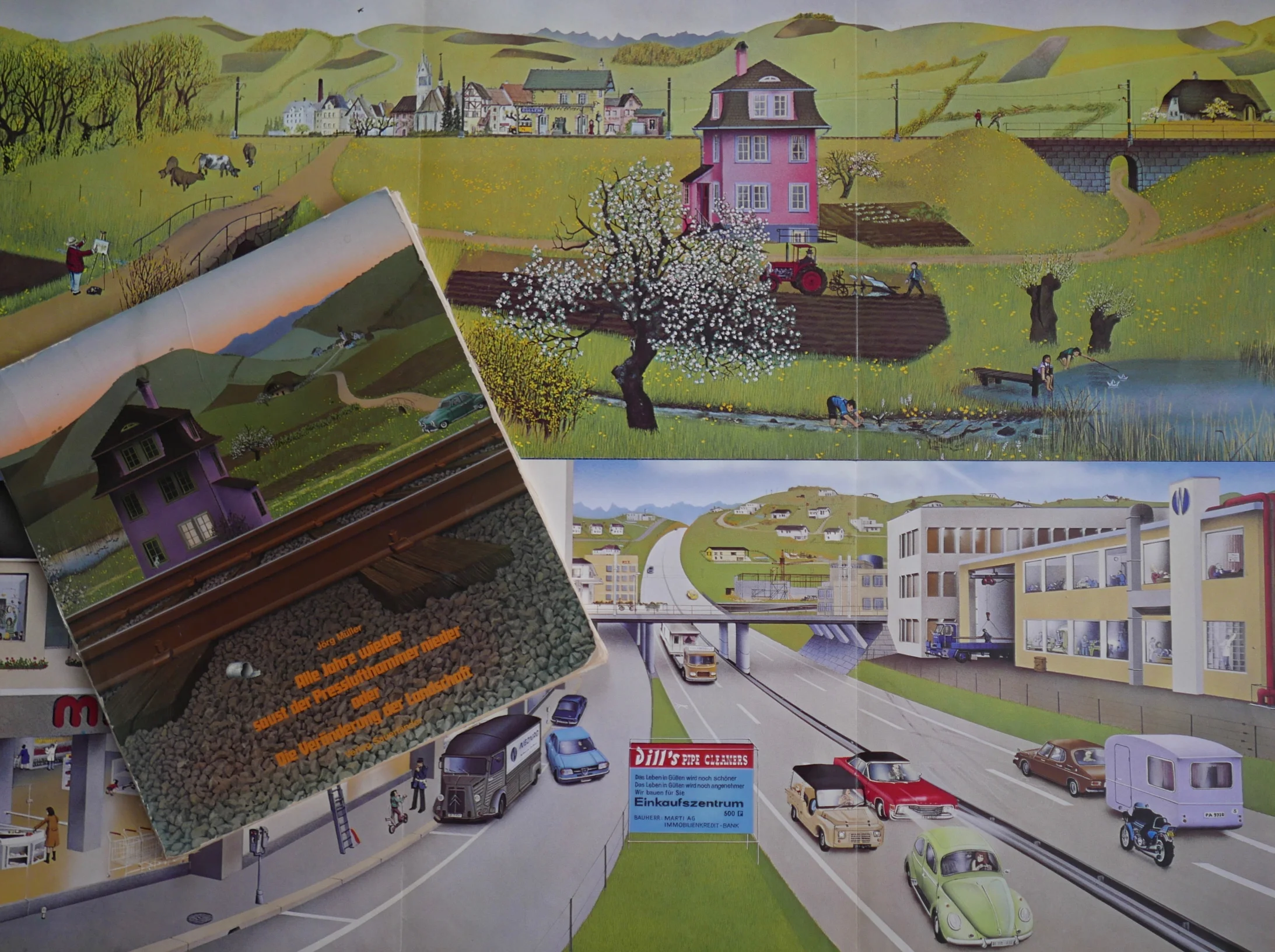 Im Bucharchiv meiner Kinder wiederentdeckt: Jörg Müller, „Alle Jahre wieder saust der Presslufthammer nieder“, erstes und letztes Bild der Serie.