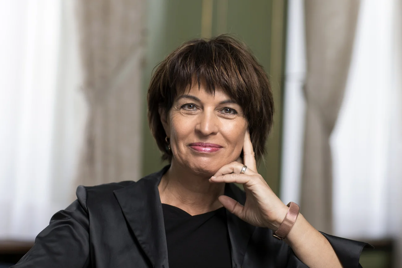 Kampf für das Rahmenabkommen. Doris Leuthard führt das Komitee „progresuisse“ an. (Foto: Keystone/Alexandra Wey) 