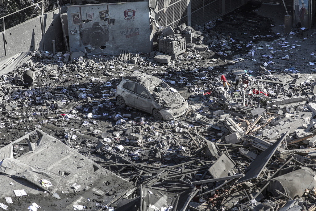 Gaza am Sonntagmorgen (Foto: Keystone/EPA/Mohammed Saber)