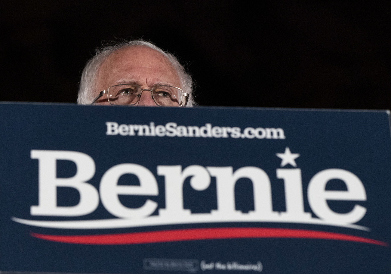 Bernie Sanders am Freitag in Las Vegas (Foto: Keystone/EPA/Christian Monterrosa) 