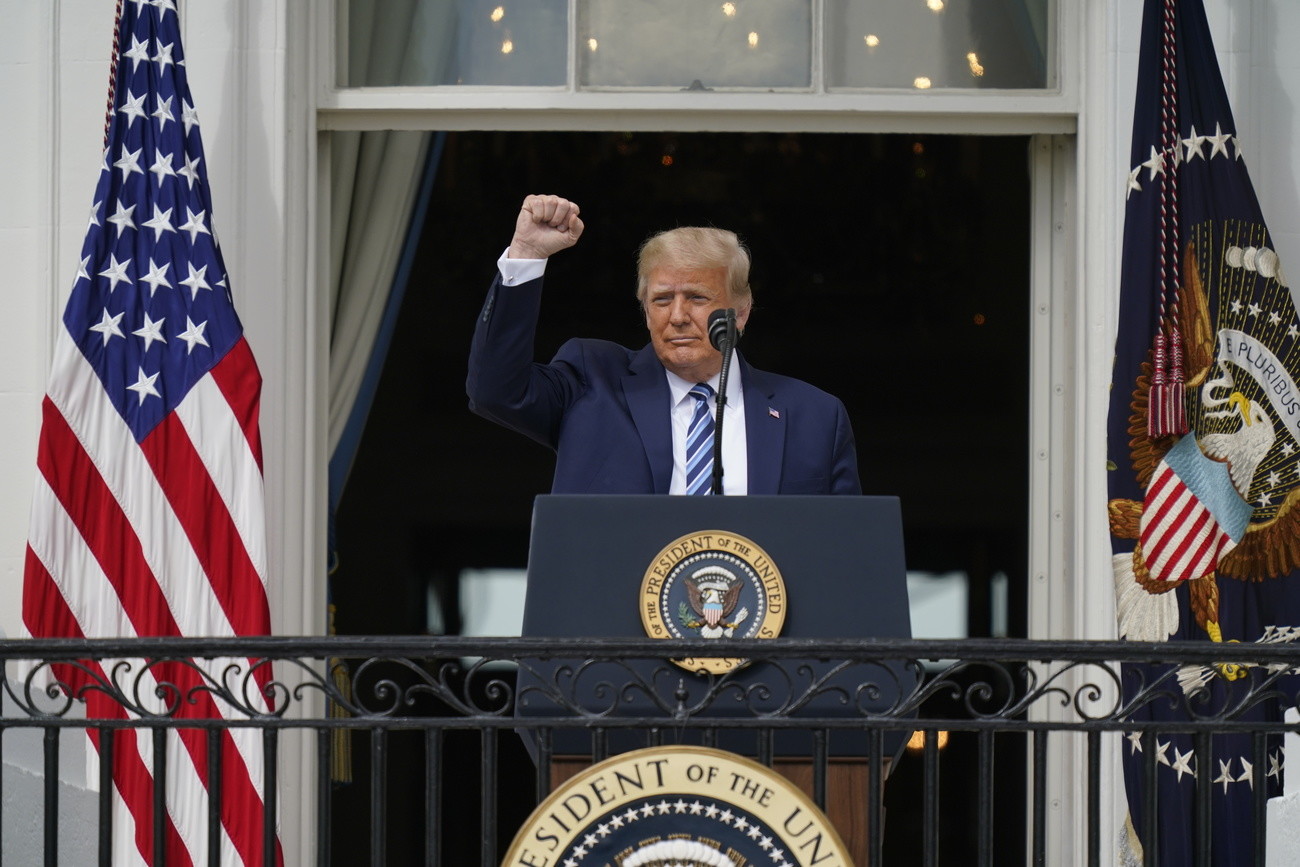Donald Trump am Samstag (Foto: Keystone/AP/Alex Brandon)