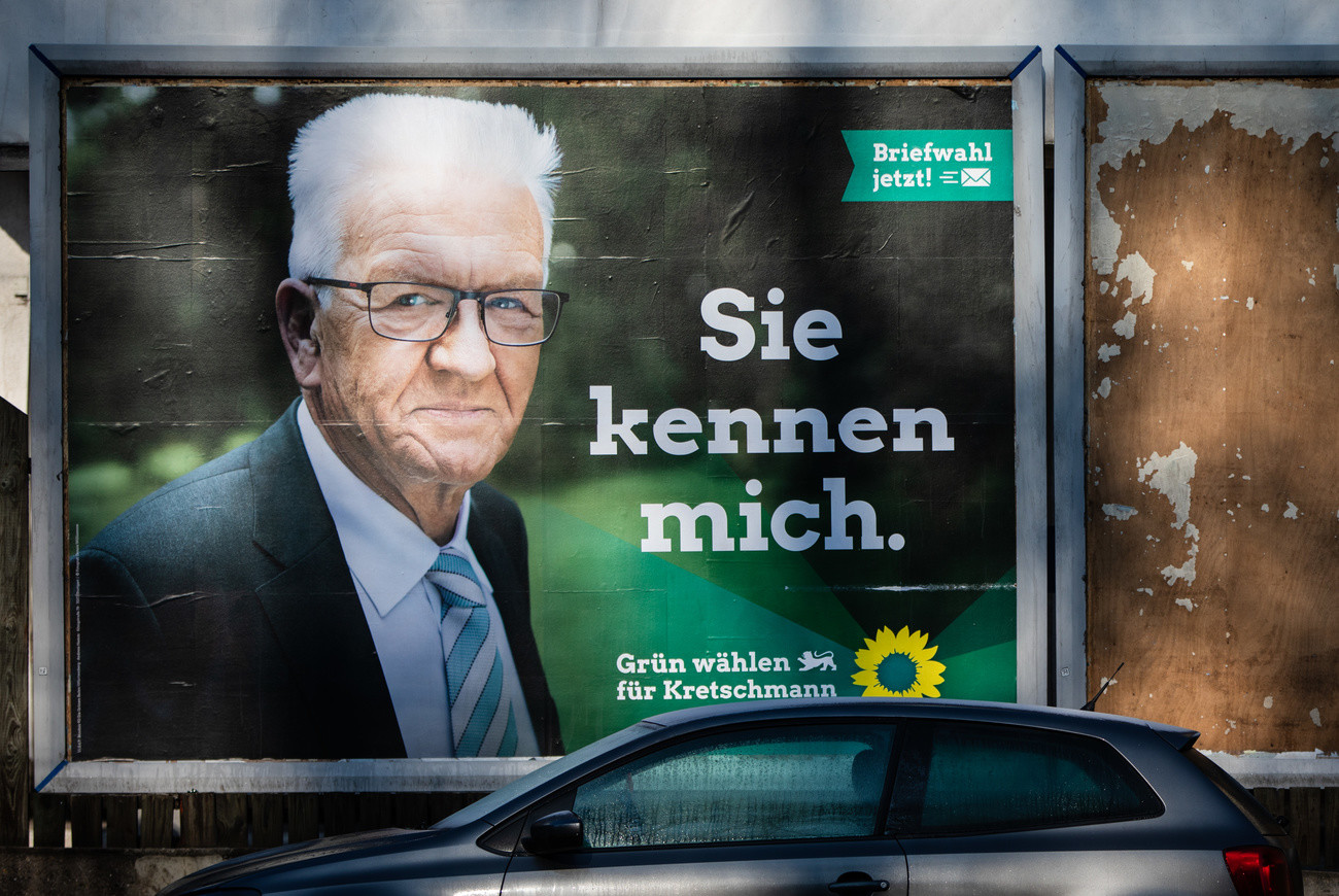 Winfried Kretschmann, der grüne Ministerpräsident von Baden-Württemberg, wurde seiner Favoritenrolle gerecht. Die Grünen legten im "Ländle" weiter zu. (Foto: Keystone/DPA/Christoph Schmidt) 