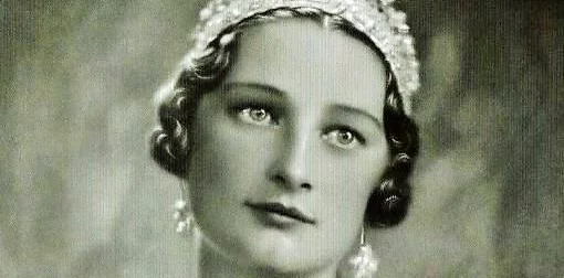 Robert Marchand: Königin Astrid der Belgier, retouchiertes Glasplattennegativ, 1938