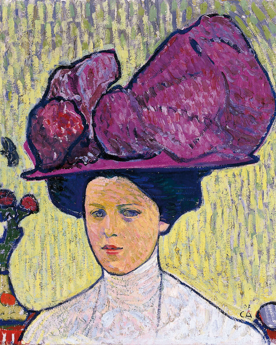 Cuno Amiet: Der violette Hut (Bildnis Gertrud Dübi-Müller). Kunstmuseum Solothurn.