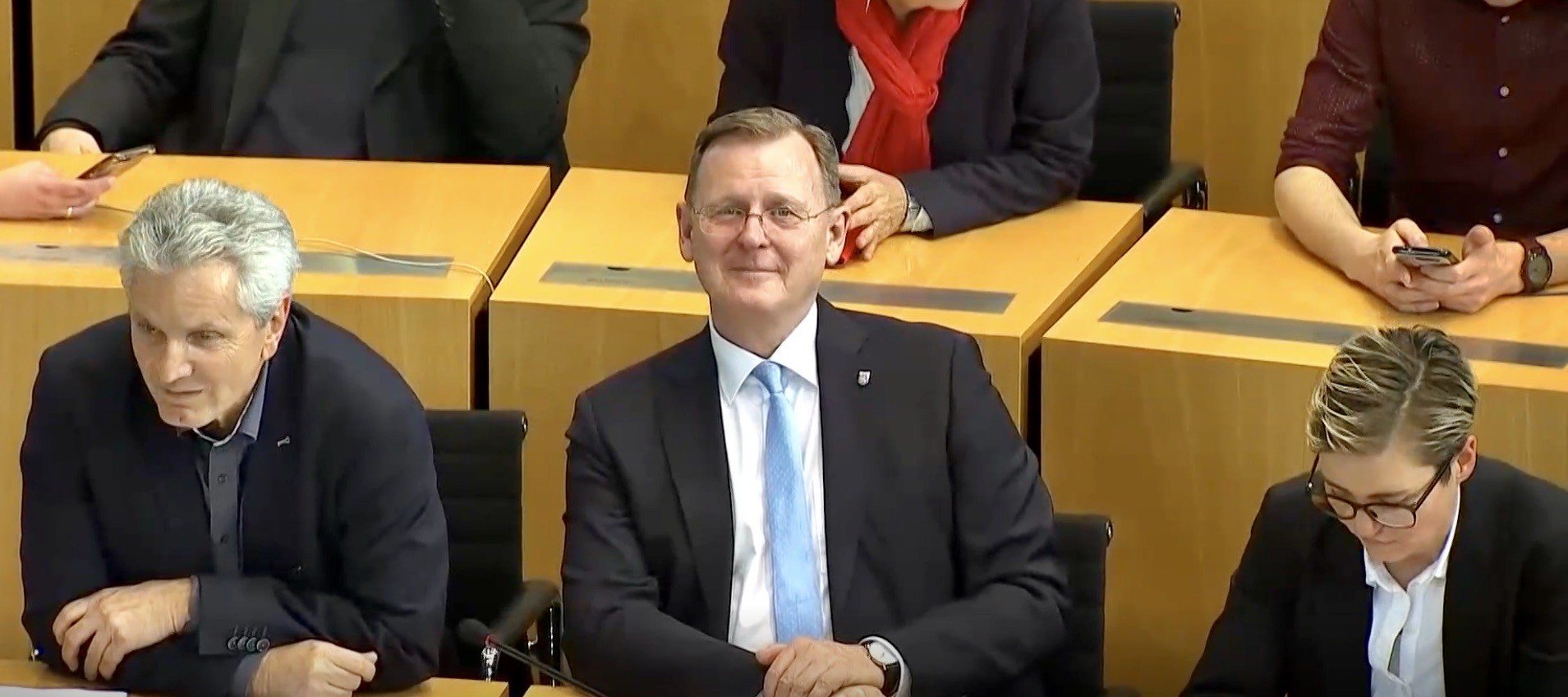 Ramelow am Mittwochnachmittag im Erfurter Landtag (Foto: aus der Live-Übertragung)