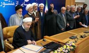 Präsident Hassan Rouhani bei der Vorstellung des Bürgerrechtsstatuts