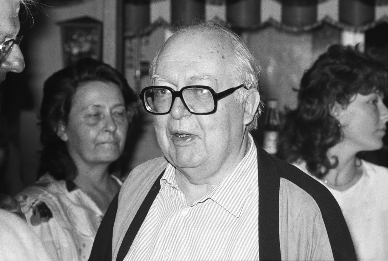 Dürrenmatt am Filmfestival von Locarno, August 1989, ein Jahr vor seinem Tod. (Foto: (KEYSTONE/DELAY/Str)
