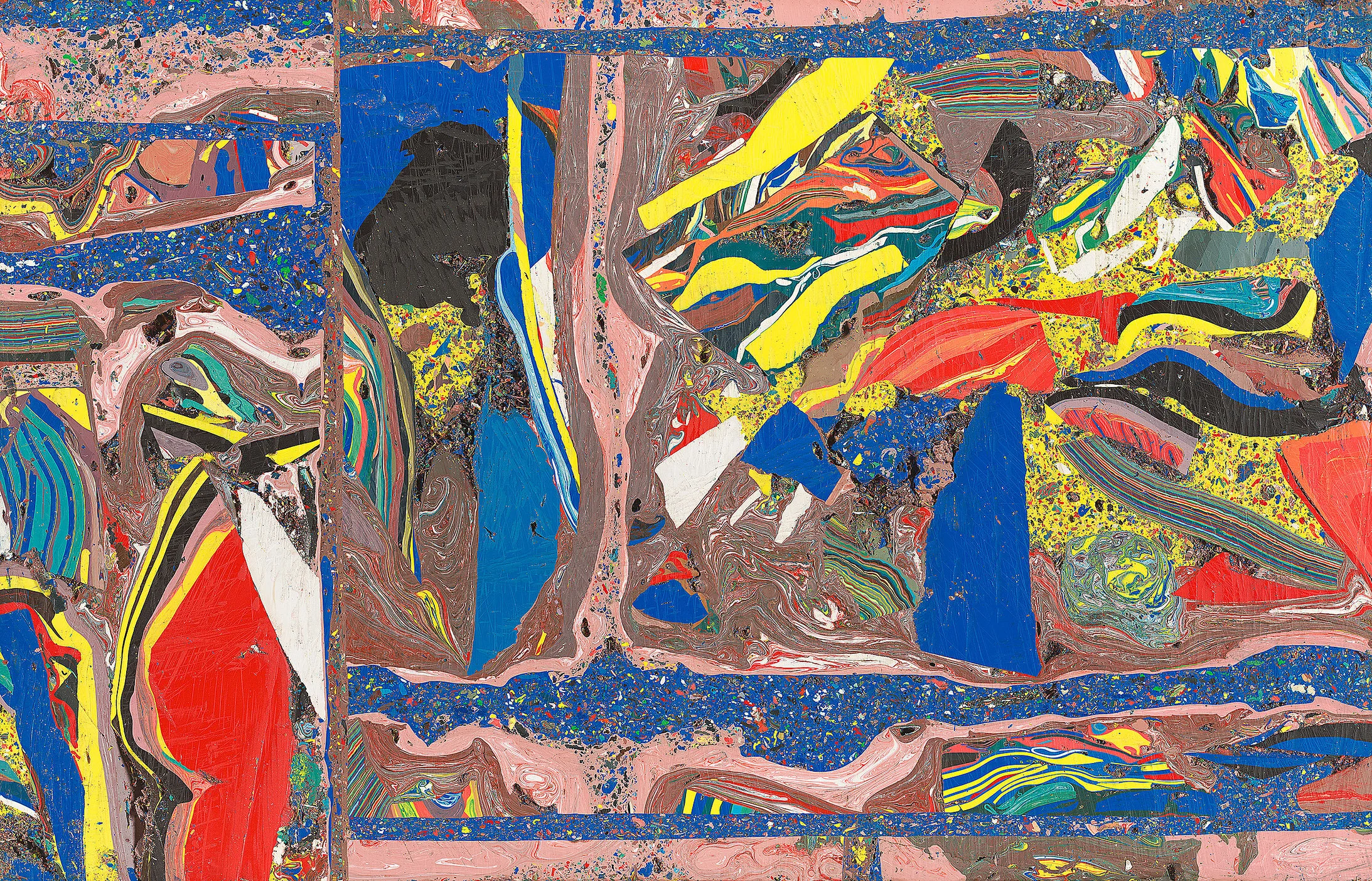 Stefan Gritsch, INVERSION, 2018 (Ausschnitt), Tapete auf Wand, 455 x 3492 cm; Courtesy der Künstler; © 2018, ProLitteris, Zürich; Foto: ullmann.photography