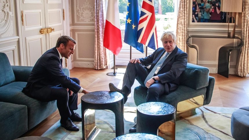 Emmanuel Macron, Boris Johnson (Foto: Keystone/EPA/Pool/Christophe Petit Tesson)
 