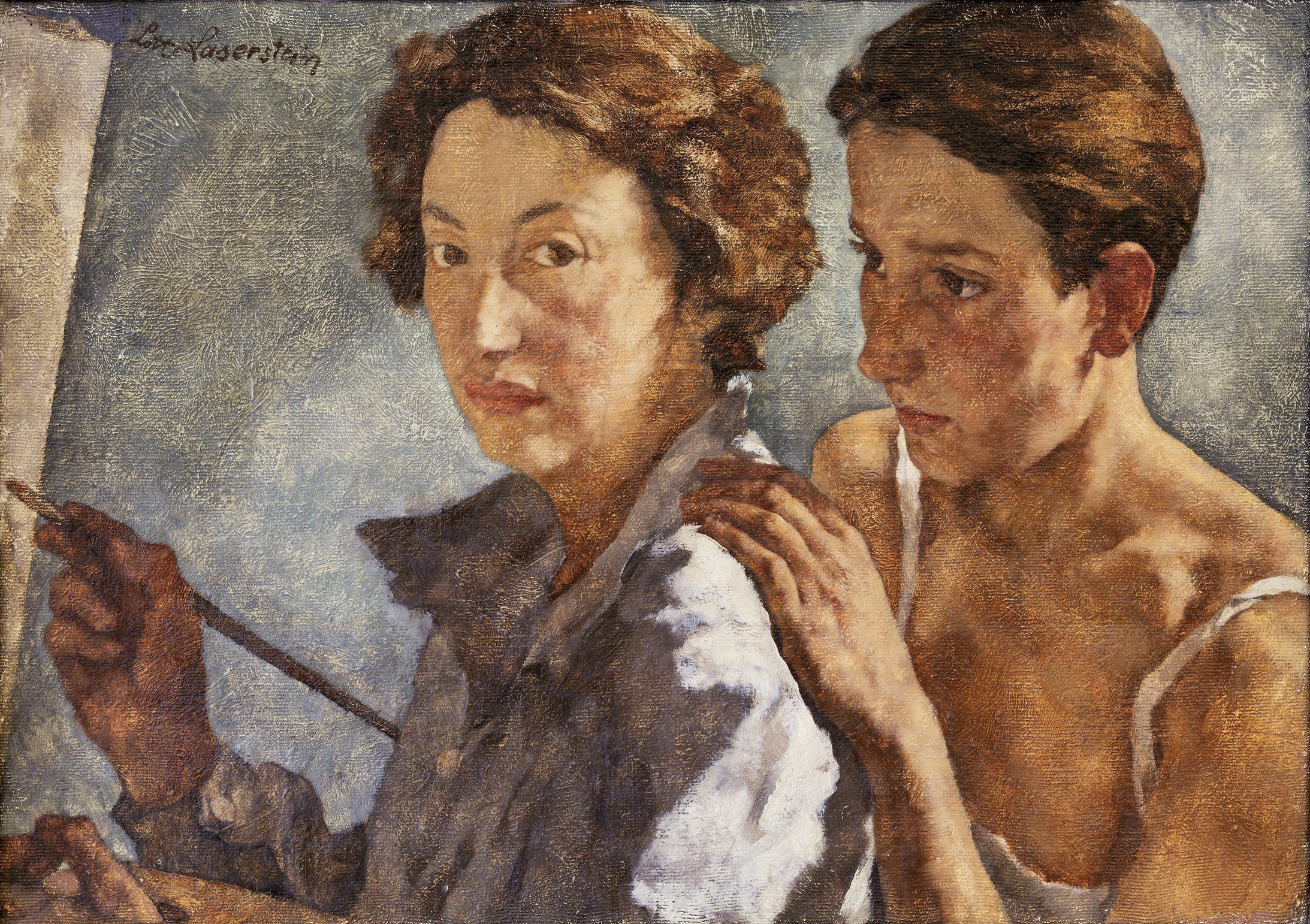 Lotte Laserstein: Ich und mein Modell, 1929/30, Öl auf Leinwand, 49,5 x 69,5 cm; Private family collection, © 2021, ProLitteris, Zurich
