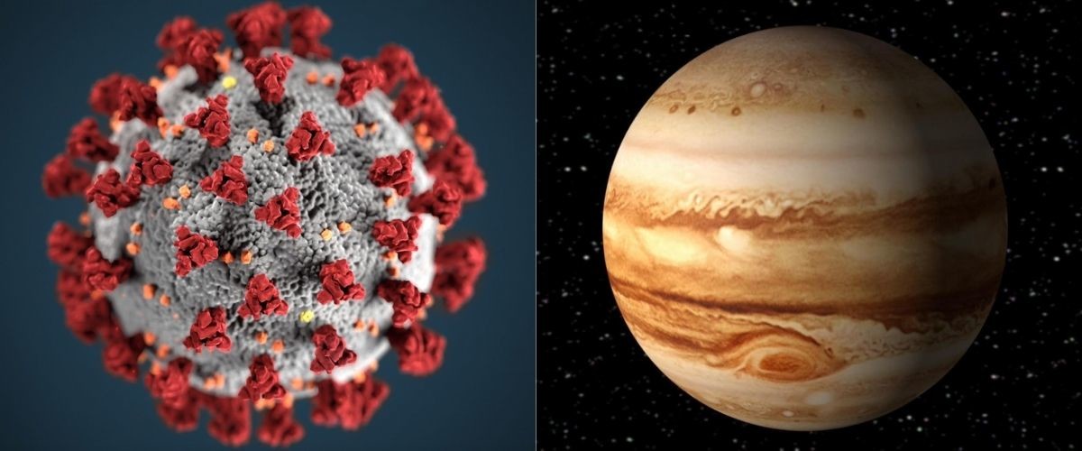 Mikrokosmos und Makrokosmos: das Coronavirus und der Planet Jupiter