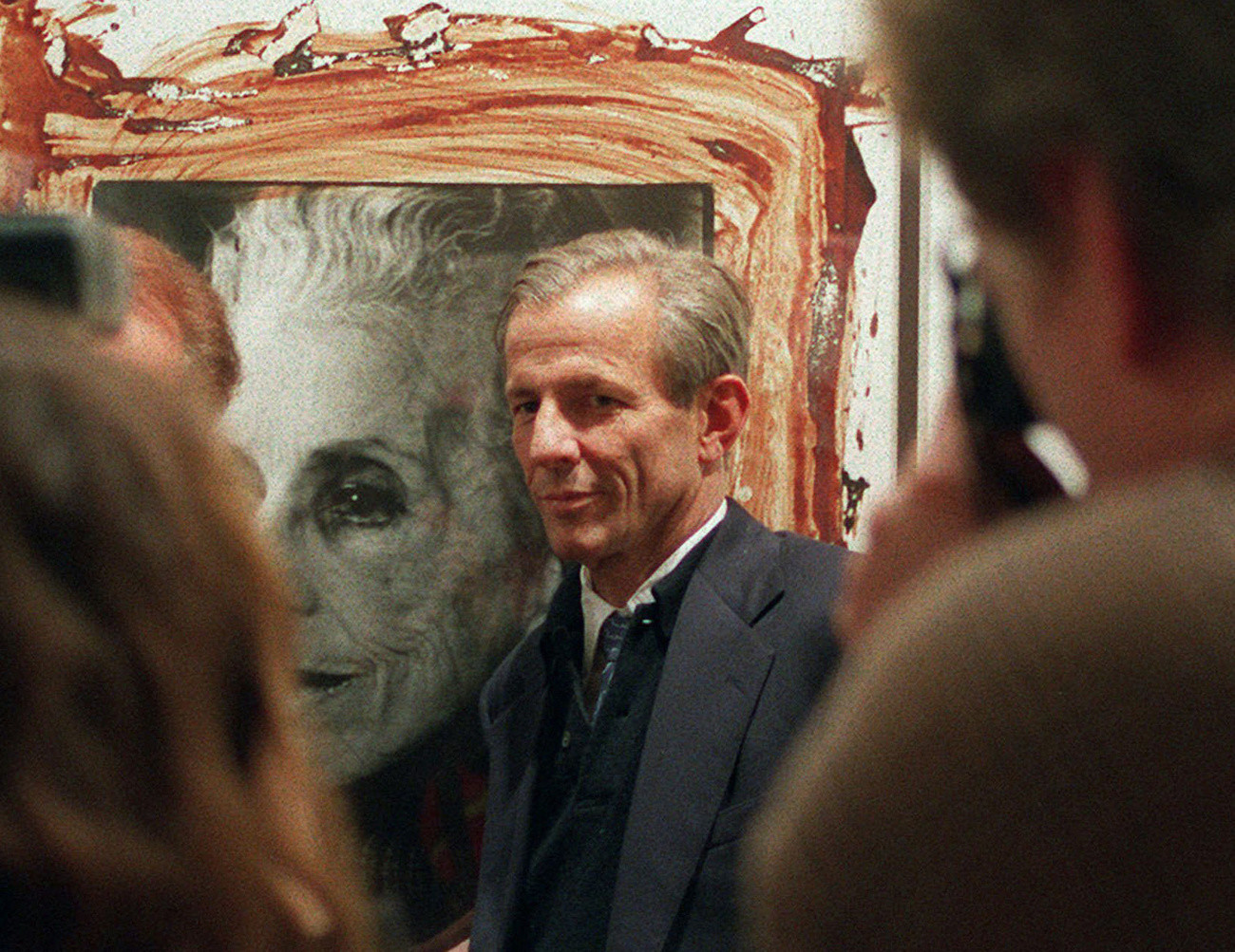 Peter Beard am 5. November 1996 während der Eröffnung seiner Ausstellung im Centre National de la Photographie in Paris