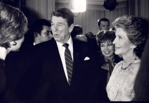 Gisela Blau, Ronald Reagan, Raissa Gorbatschow, Nancy Reagan (Foto: privat)
