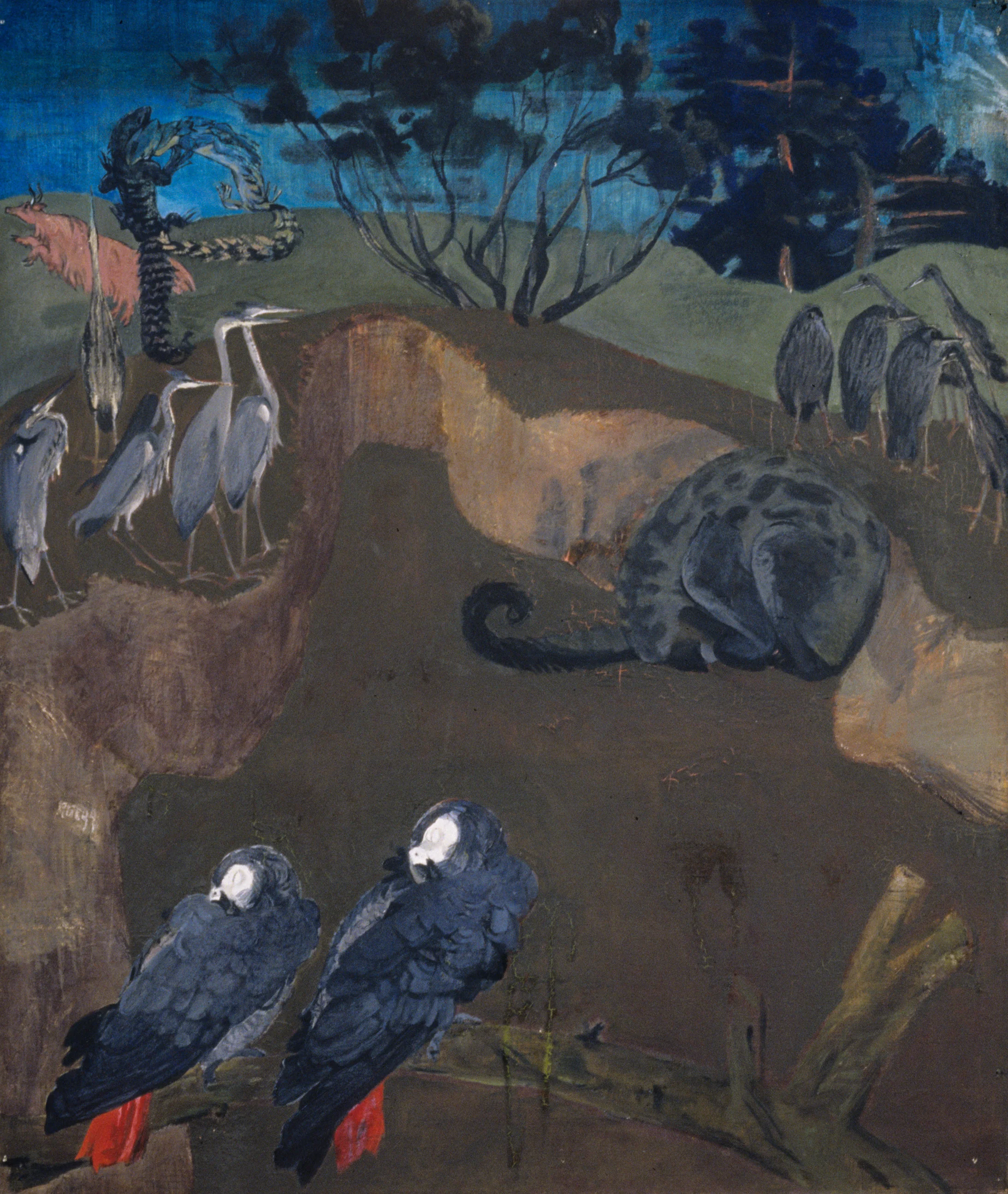 Ernst Georg Rüegg, Nocturno, 1947
Öl auf Leinwand, 79 x 66,5 cm
Kunsthaus Zürich, Legat Irène Rüegg, 2000
© Nachlass Ernst Rüegg