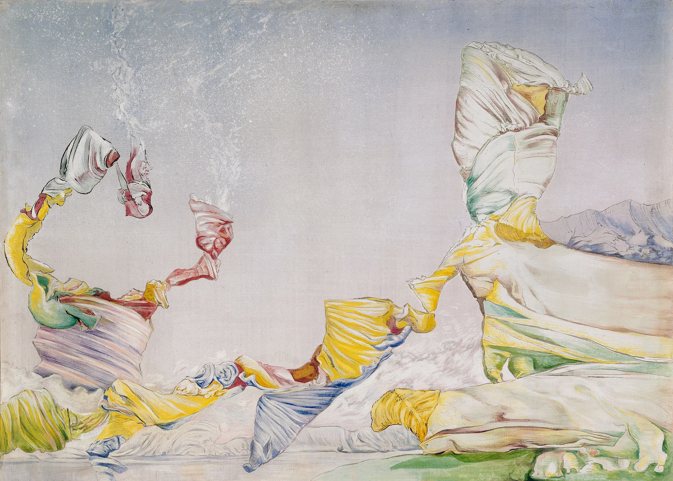 Kurt Seligmann: The Pleasures of the Tide, 1942, Öl auf Sperrholz, 58,5 x 81 cm, Kunsthaus Zürich, © Orange County Citizens Foundation / 2018, ProLitteris, Zürich, Foto: Kunsthaus Zürich