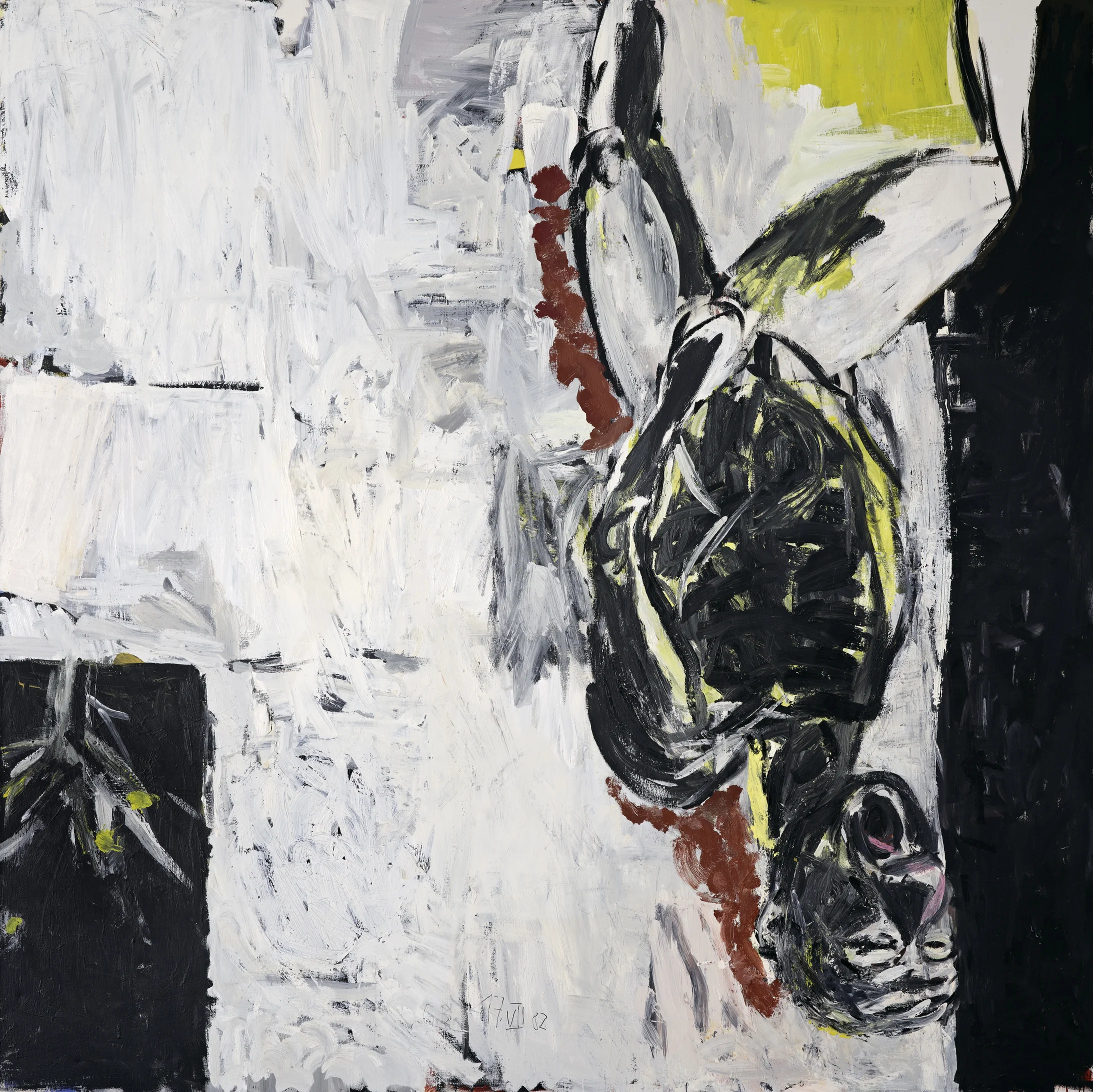 Georg Baselitz: Weg vom Fenster, 1982, Öl auf Leinwand, 250 x 250 cm, Fondation Beyeler, Riehen/Basel, Sammlung Beyeler, © Georg Baselitz, 2018