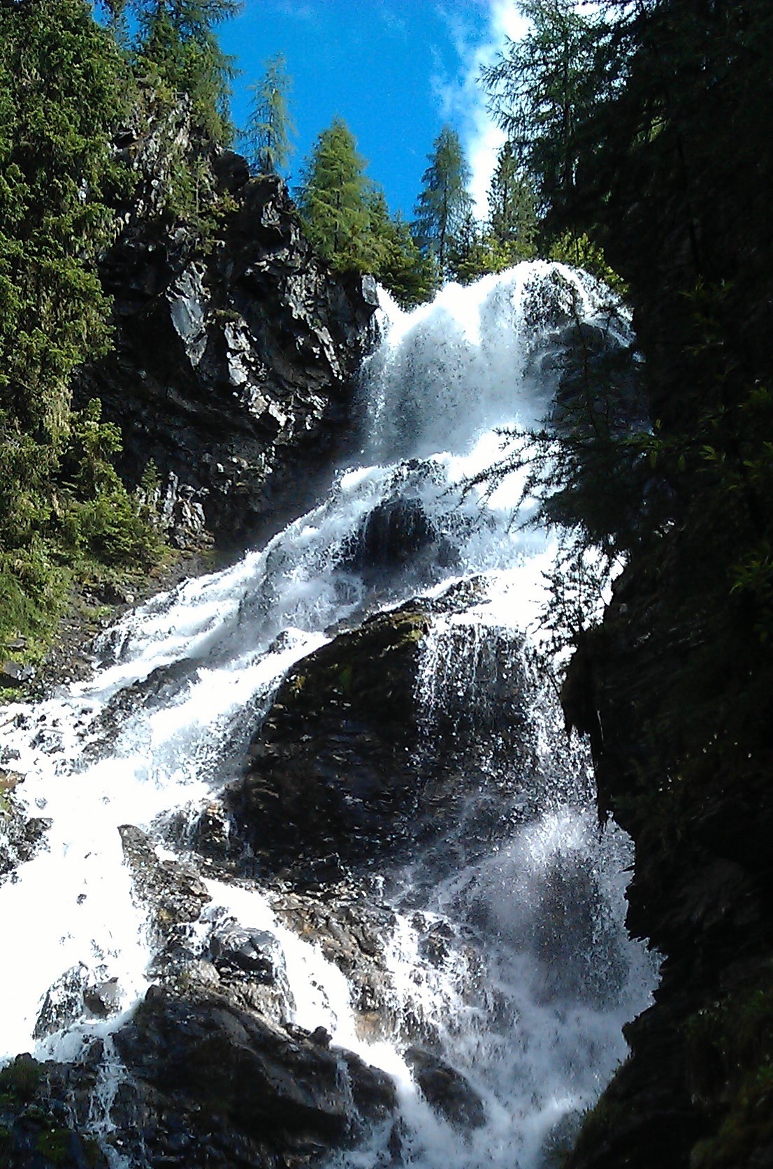 Wasserfall der Albula bei Preda