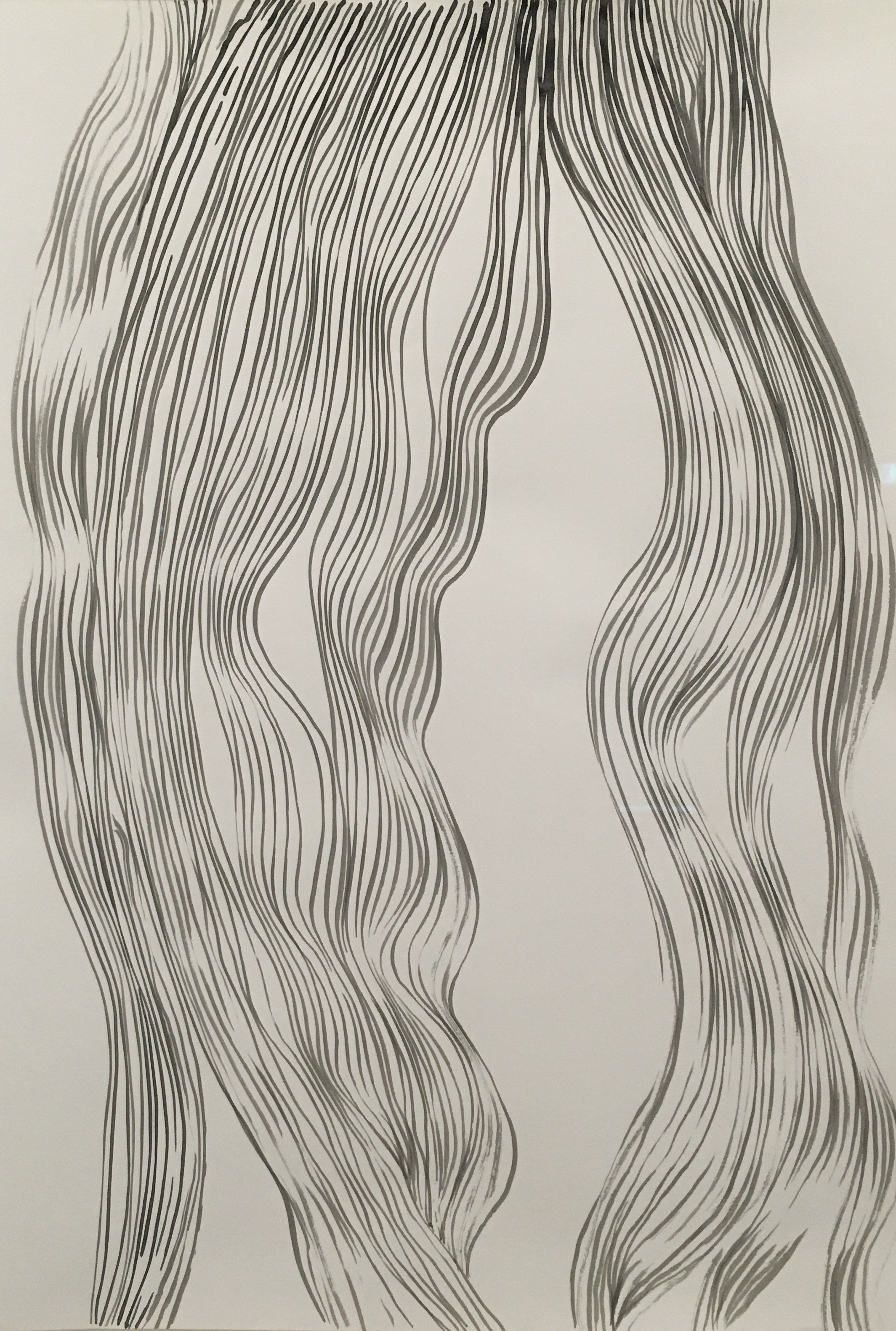 Evelina Cajacob: Ohne Titel, 2017. Tusche auf Papier, 59.4 x 42 cm