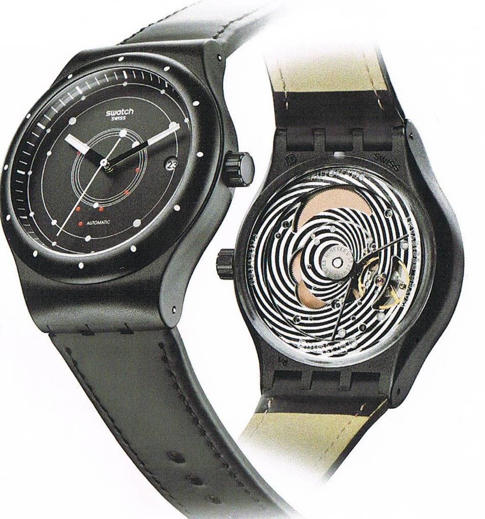 Die  Swatch „Sistem51“ ist eine mechanische Uhr, die auf einer neuartigen Technologie basiert und vollautomatisch produziert wird.
