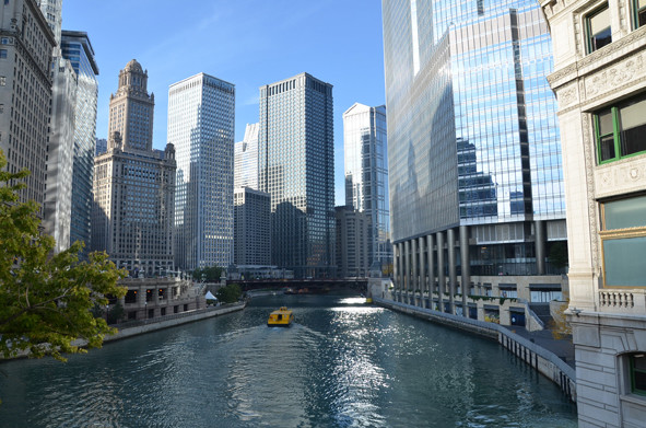Von Niedergang oder Rost keine Spur: der Chicago River, einst die Lebensader der Stadt