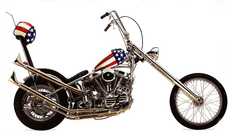 Eine "Chopper", wie sie 1969 in "Easy Rider" zum Einsatz kam und zahllose Fans fand. Die Ingenieure in Milwaukee fanden das einfach nur grauenhaft.