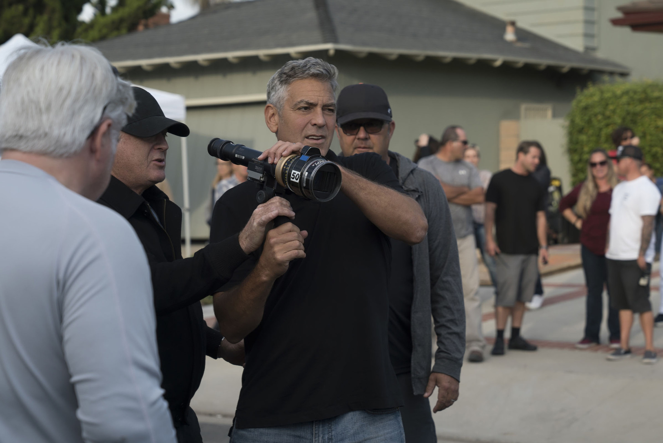 Produzent, Drehbuchautor und Regisseur George Clooney auf dem Set