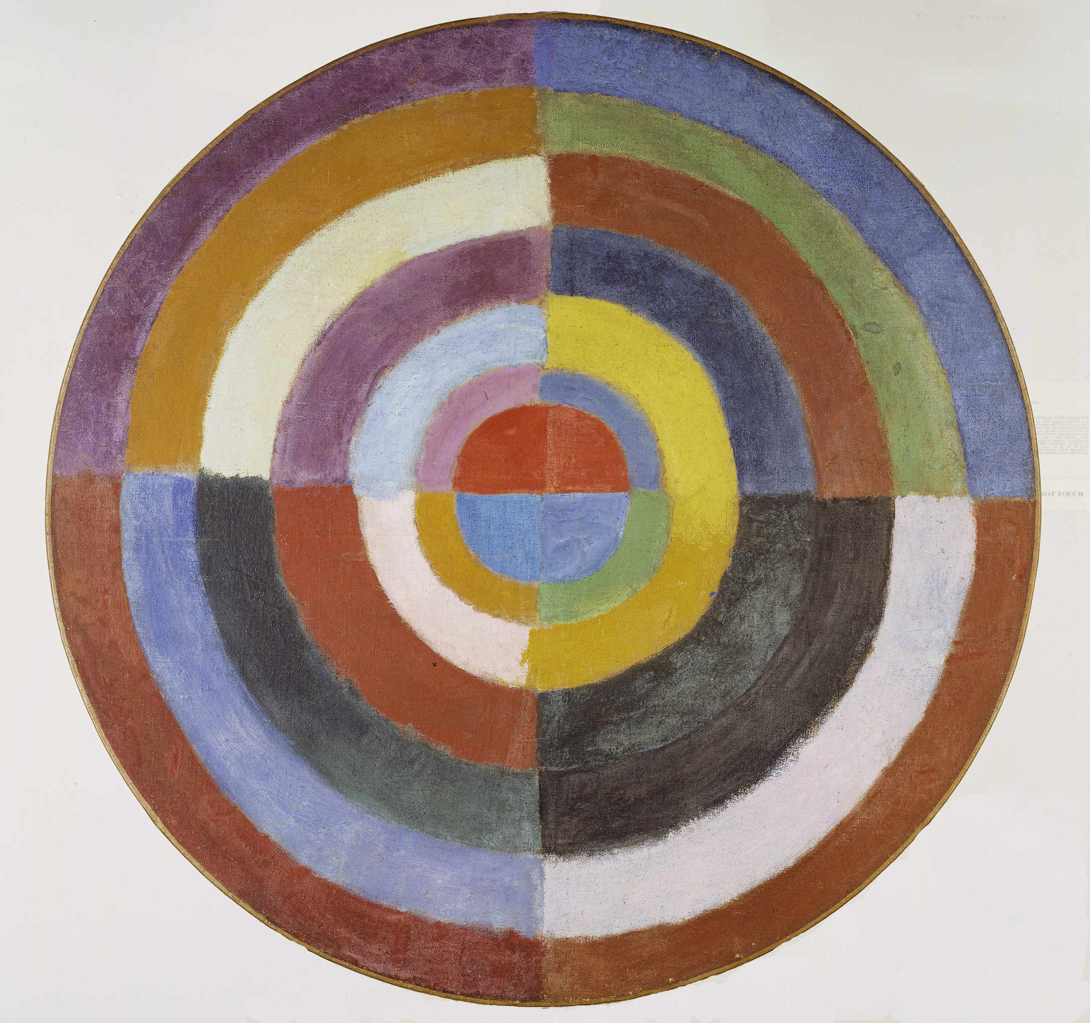 Robert Delaunay : Disque (Le premier disque), 1913, Öl auf Leinwand, Durchmesser 124 cm, Esther Grether Familiensammlung