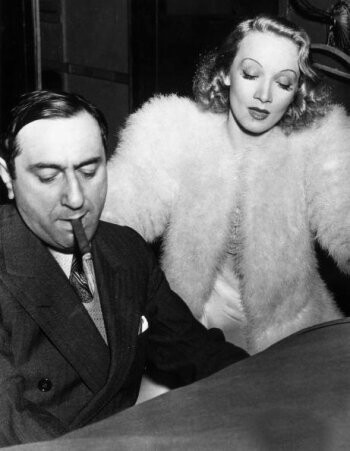 Lubitsch mit Marlene Dietrich bei Dreharbeiten für "Angel".