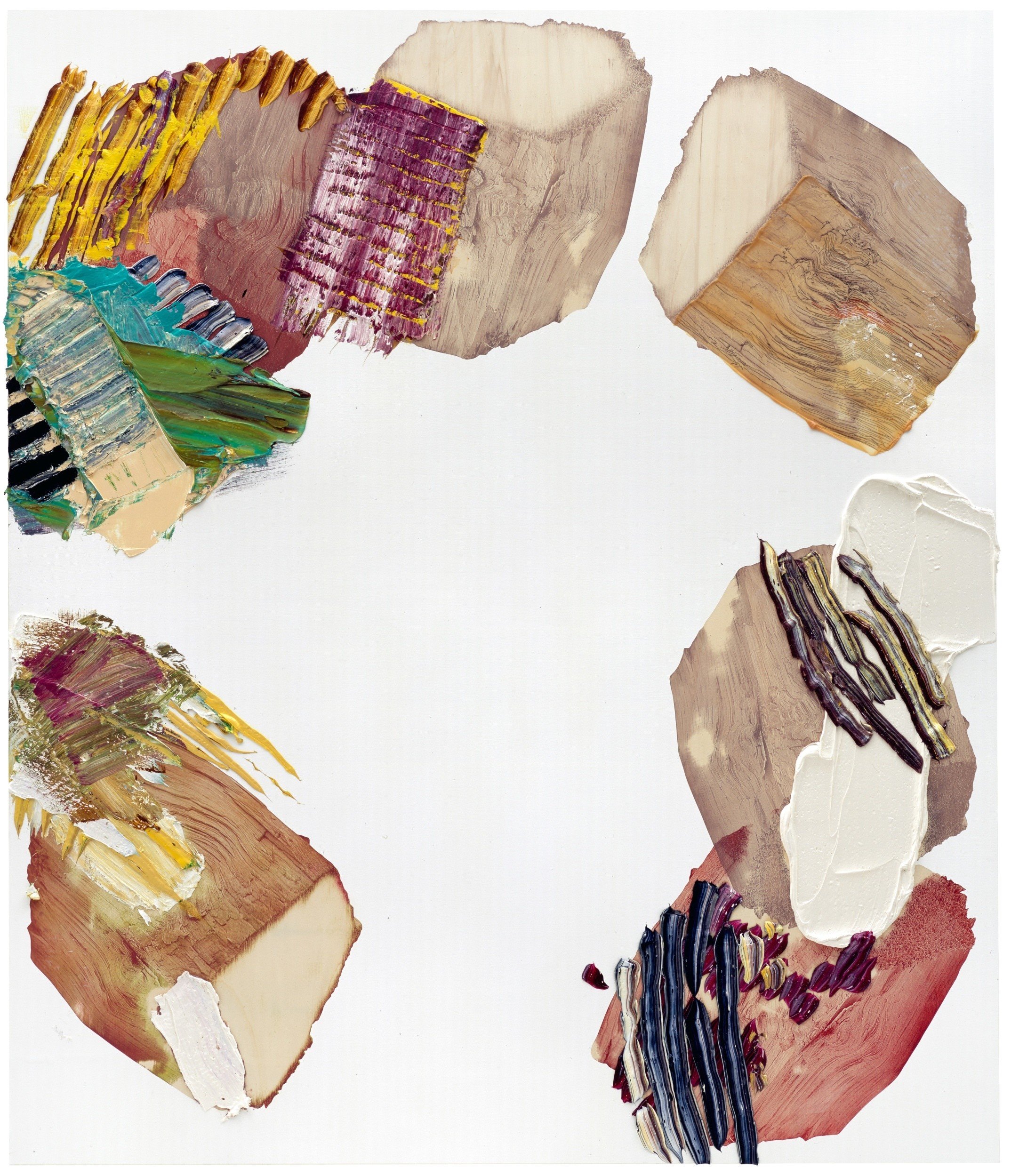 Pia Fries: maserzug 1, 2008, Öl und Siebdruck auf Holz, 200 × 170 cm; Sammlung Hans und Monika Furer © 2019, ProLitteris, Zürich
