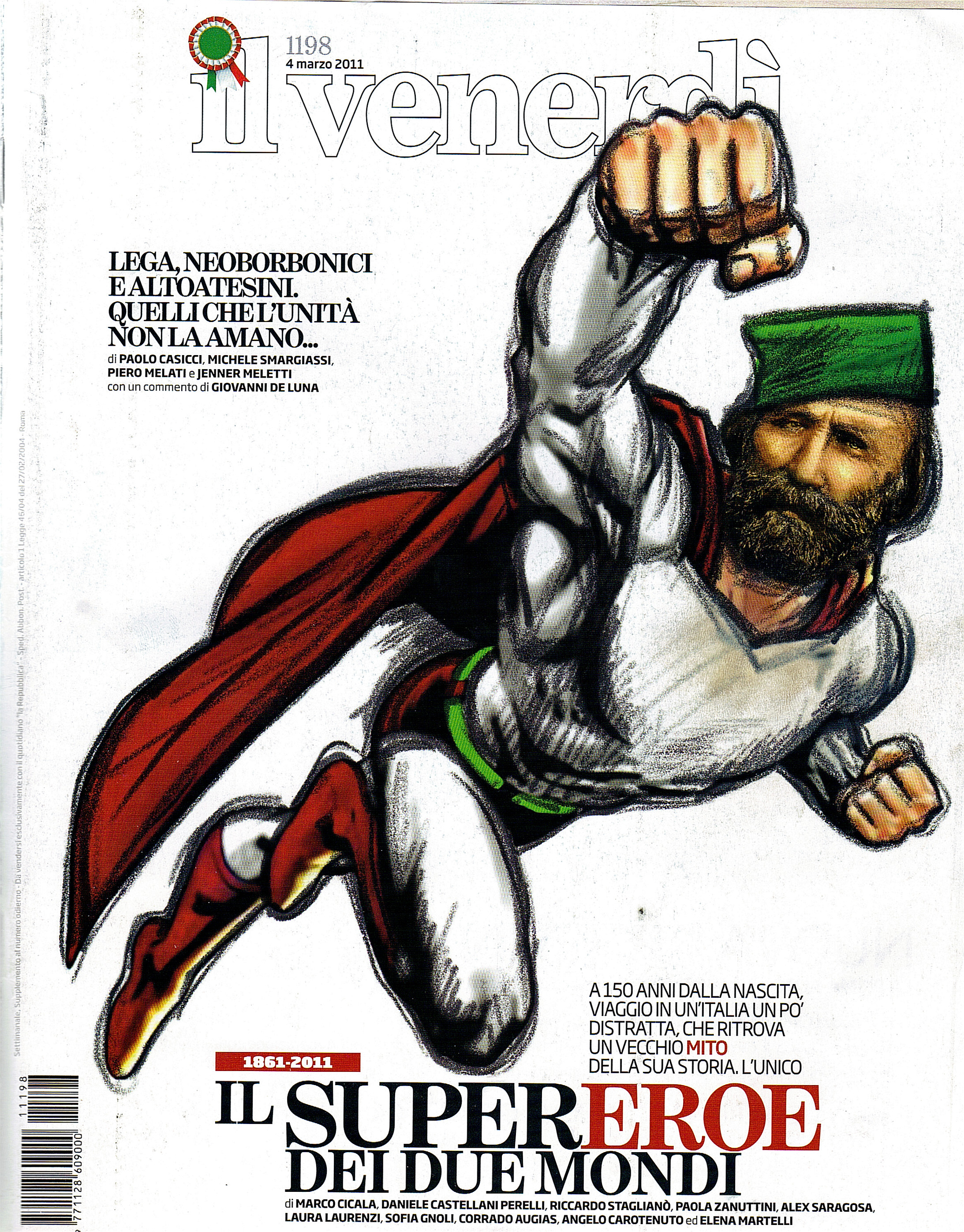 Der Superheld. "Il venerdi", die Magazinbeilage der "Repubblica", 4. März 2011