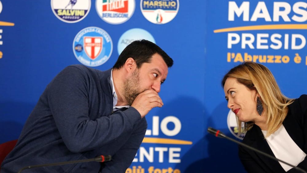 Gute Freunde: Salvini mit Giorgia Meloni