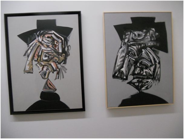 Dora Maar (15.5.83 Nr.1. 1983, Öl auf Leinwand (links) und Dora Maar besucht, 15.8.83. 1983. Öl und Acryl auf Leinwand. Beide 130 x 96,8 cm. 
 (Bild: André Pfenninger )